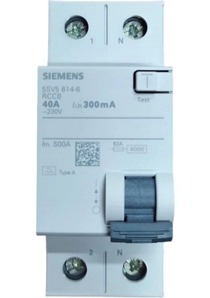 - 5SV5614-6 2p 40A 300MA Kaçak Akım Koruma Rolesi