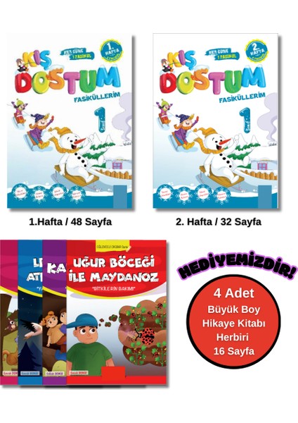 Kış Dostum 1. Sınıf Ara Tatil Kitabı 3 Kitap