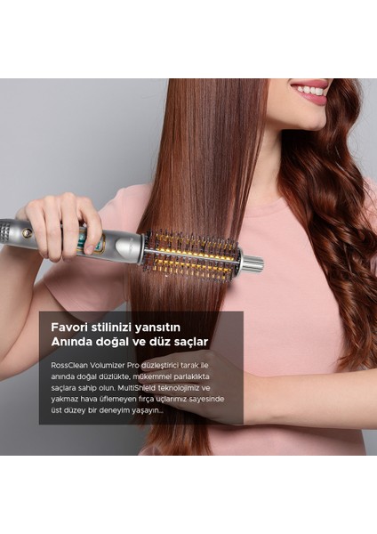 Favored Volumizer Pro 2in1 LED Ekranlı Saç Düzleştirici ve Şekillendirici Fırça