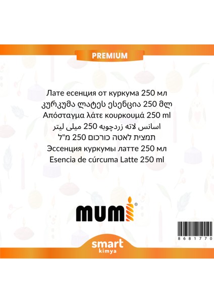 Premium Zerdeçallı Latte Mum Esansı 250 ml fiyatları