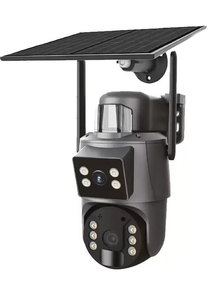 238IPC Solar 4g 3+3 Mp Çift Kamera Bildirim ve Alarm Özelliği