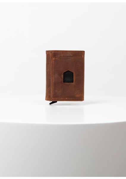 Crazy Taba Deri Mekanizmalı Cüzdan