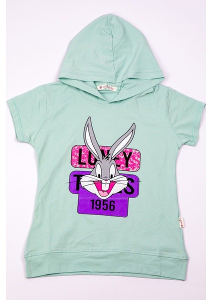 Kız Çocuk Tshirt Tavşan Baskılı A3