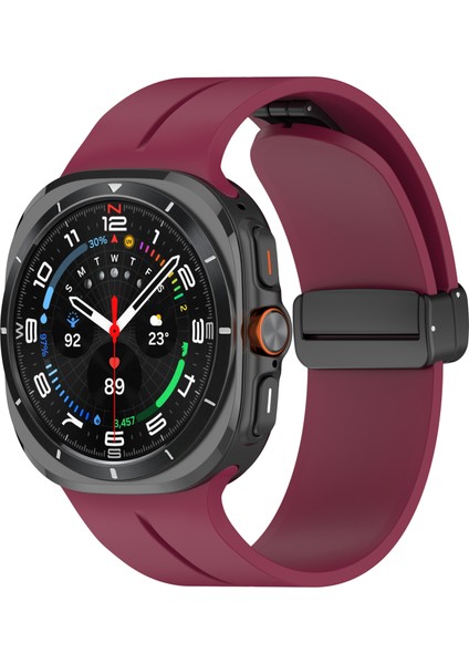 Samsung Galaxy Watch 7 Ultra 47MM Uyumlu Manyetik Mıknatıslı Band Silikon Kordon Kayış
