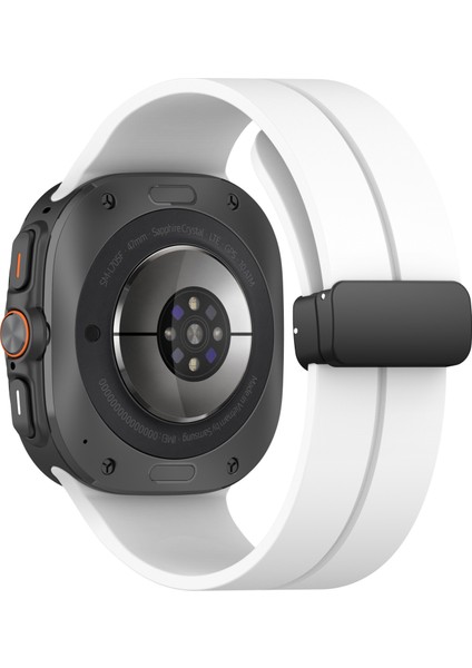 Samsung Galaxy Watch 7 Ultra 47MM Uyumlu Manyetik Mıknatıslı Band Silikon Kordon Kayış