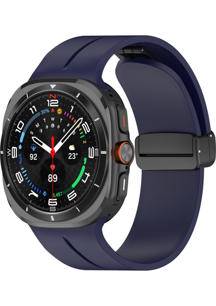 Samsung Galaxy Watch 7 Ultra 47MM Uyumlu Manyetik Mıknatıslı Band Silikon Kordon Kayış