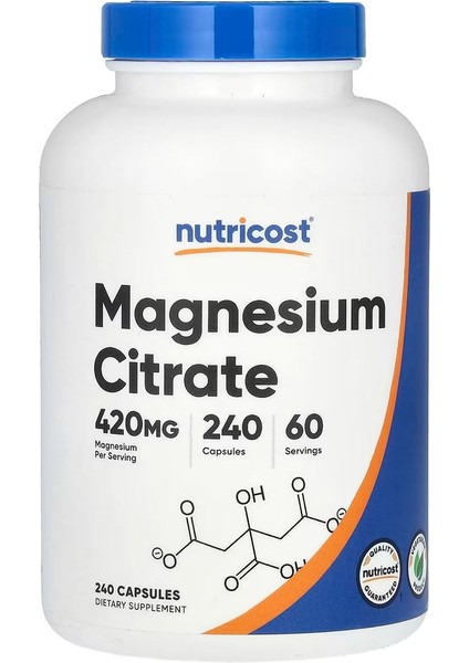 Magnezyum Sitrat, 420 Mg, 240 Kapsül