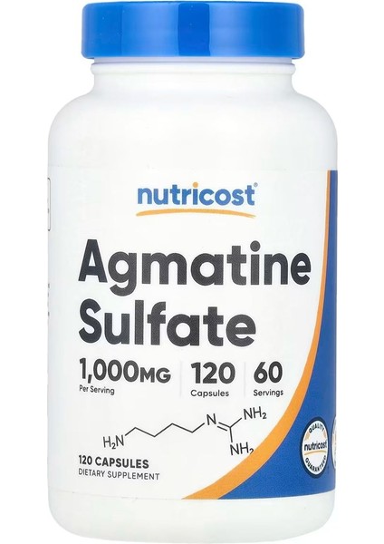 , Agmatin Sülfat, 1.000 Mg, 120 Kapsül (Kapsül