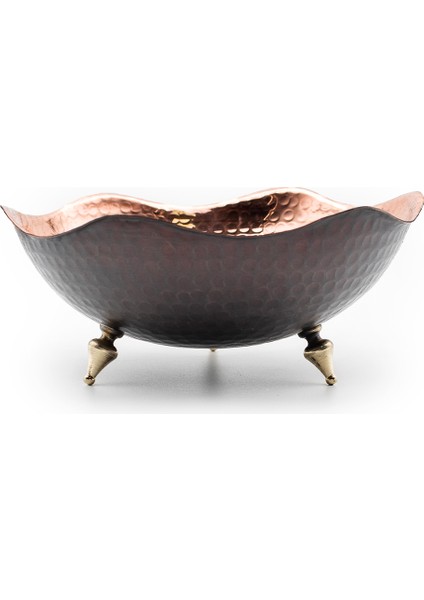 Bakır Eskitme Dalgalı Gondol (16 cm )