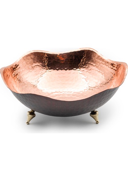 Bakır Eskitme Dalgalı Gondol (16 cm )