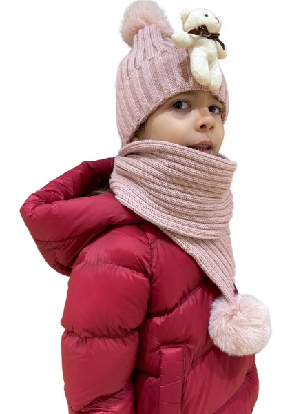 Benittokids Çocuk Ayıcıklı Atkı Bere Takımı 7019 modelleri