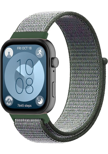 Huawei Watch Fit 3 Uyumlu Woven Örgü Naylon Kordon
