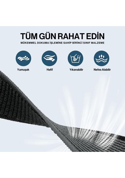 Huawei Watch Fit 3 Uyumlu Woven Örgü Naylon Kordon