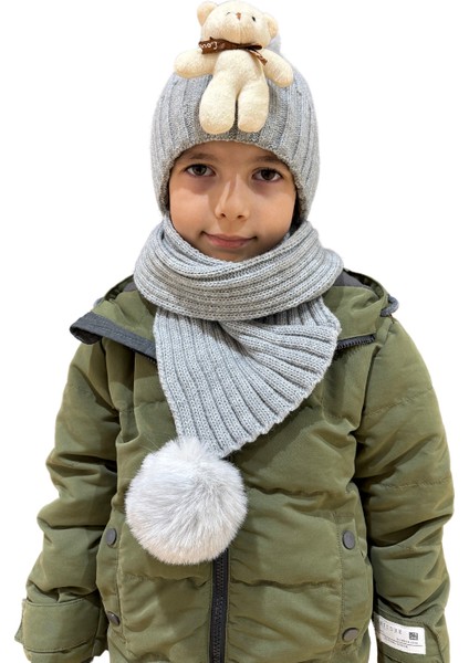 Benittokids Çocuk Ayıcıklı Atkı Bere Takımı 7019 fiyatları