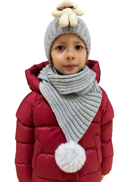 Benittokids Çocuk Ayıcıklı Atkı Bere Takımı 7019 indirimleri