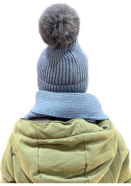 Benittokids Çocuk Yazı Detaylı Bere Atkı Takımı 7019 indirimleri