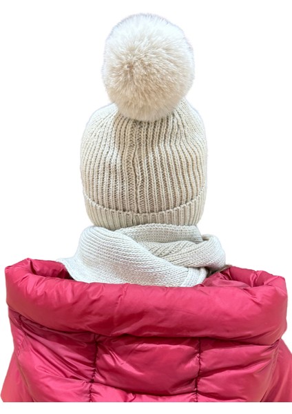 Benittokids Çocuk Yazı Detaylı Bere Atkı Takımı 7019 modelleri