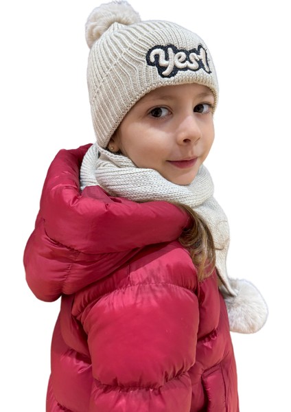 Benittokids Çocuk Yazı Detaylı Bere Atkı Takımı 7019 fırsatları