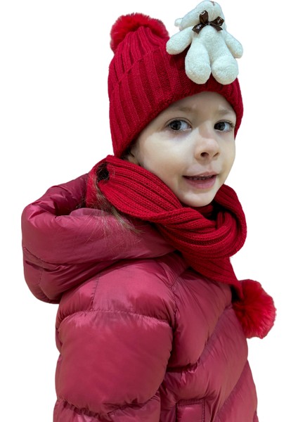 Benittokids Çocuk Ayıcıklı Atkı Bere Takımı 7019 fiyatları