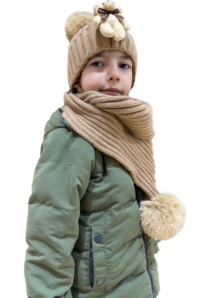 Benittokids Çocuk Ayıcıklı Atkı Bere Takımı 7019 fiyatları