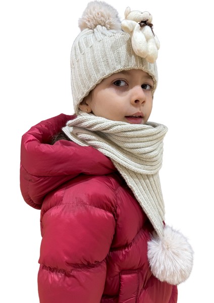 Benittokids Çocuk Ayıcıklı Atkı Bere Takımı 7019 fiyatları