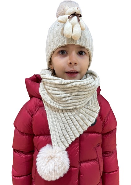 Benittokids Çocuk Ayıcıklı Atkı Bere Takımı 7019 modelleri