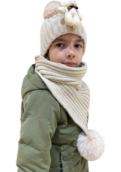 Benittokids Çocuk Ayıcıklı Atkı Bere Takımı 7019 fırsatları