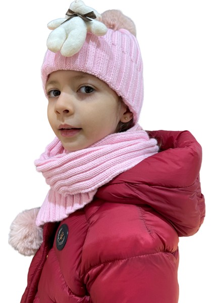 Benittokids Çocuk Ayıcıklı Atkı Bere Takımı 7019