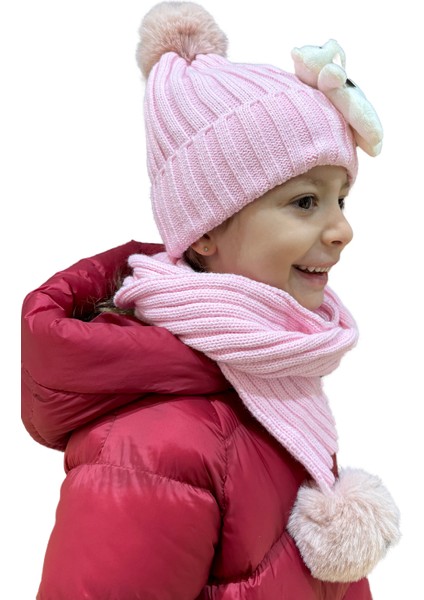 Benittokids Çocuk Ayıcıklı Atkı Bere Takımı 7019 modelleri