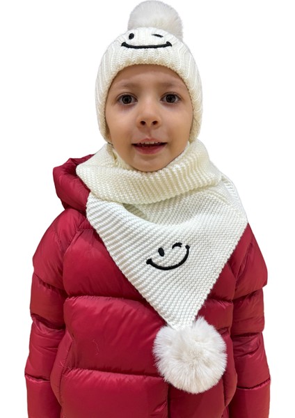 Benittokids Çocuk Gülen Yüz Detaylı Bere Atkı Takımı 7016 indirimleri