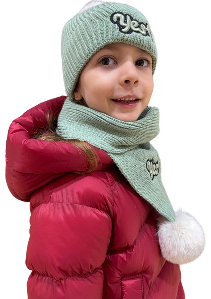 Benittokids Çocuk Yazı Detaylı Bere Atkı Takımı 7019 fiyatları