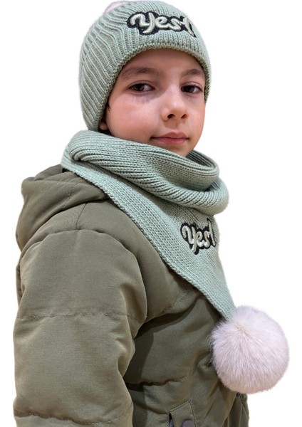 Benittokids Çocuk Yazı Detaylı Bere Atkı Takımı 7019 fırsatları