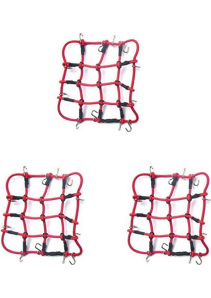 3x Rc Araba Parçaları Aksesuarları Elastik Bagaj Ağı 1/12 Mn D90 D99 MN99S, Kırmızı (Yurt Dışından)
