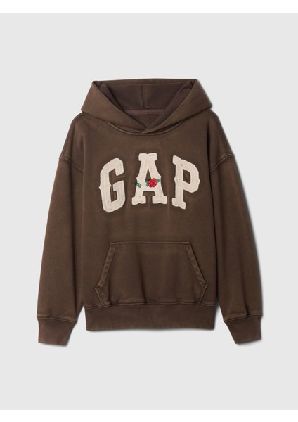 Erkek Çocuk Kahverengi Gap Logo Vintage Soft Western Sweatshirt