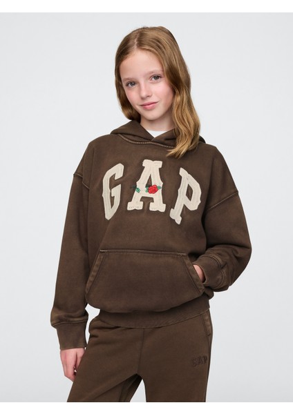 Erkek Çocuk Kahverengi Gap Logo Vintage Soft Western Sweatshirt