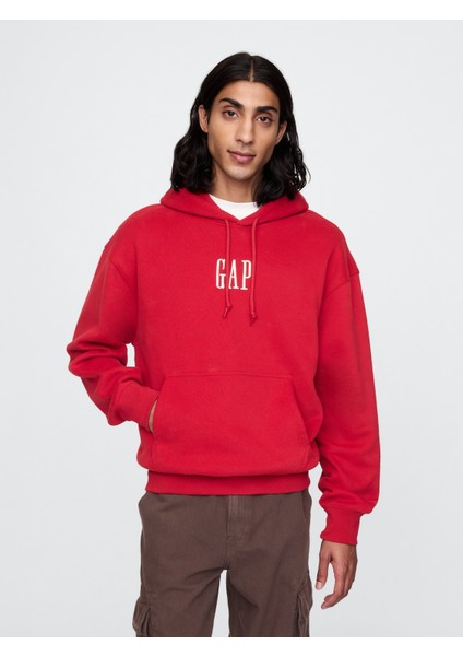 Erkek Kırmızı Vintage Soft Gap Logo Sweatshirt