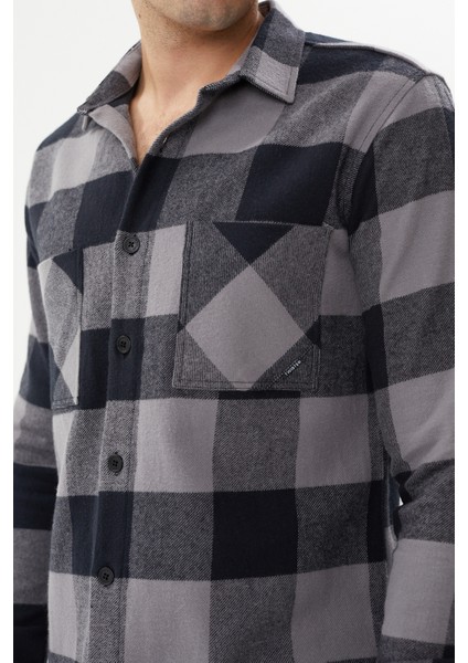 Eg 1889 Çift Cep Ekose Erkek Gömlek fırsatları