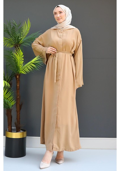 Mercan Tesettür Ferace Sütlükahve