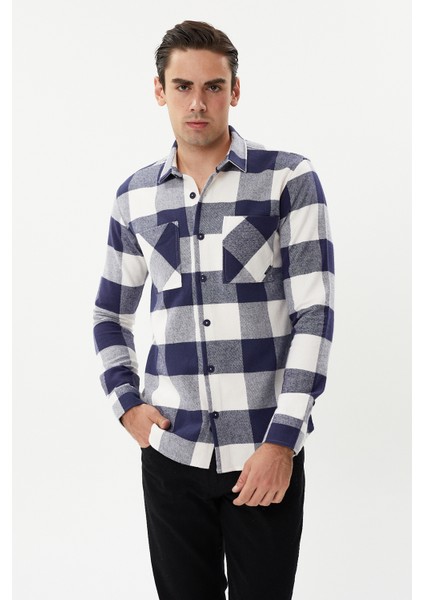 Eg 1889 Çift Cep Ekose Erkek Gömlek
