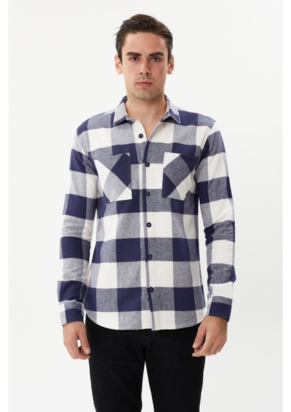 Eg 1889 Çift Cep Ekose Erkek Gömlek modelleri