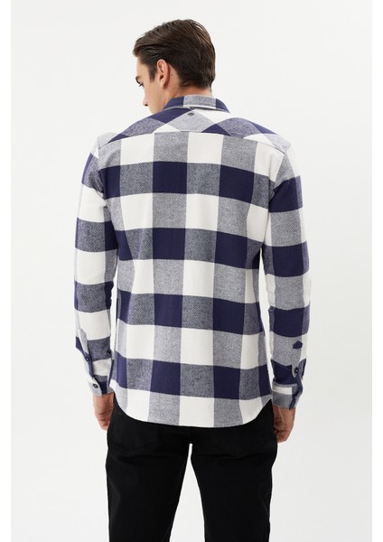 Eg 1889 Çift Cep Ekose Erkek Gömlek fırsatları