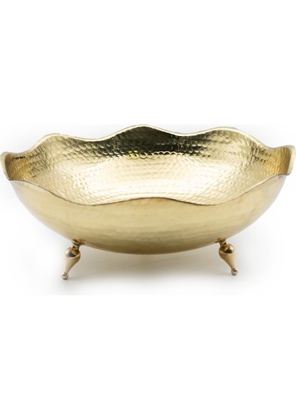 Sarı Bakır Dalgalı Gondol (24 cm )