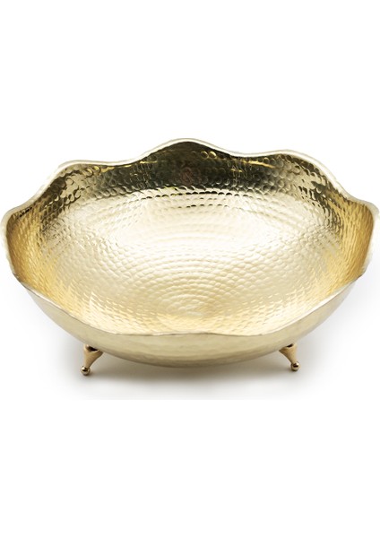 Sarı Bakır Dalgalı Gondol (24 cm )