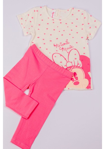 Kız Çocuk Takım Kapri Minnie Mouse Baskılı A73