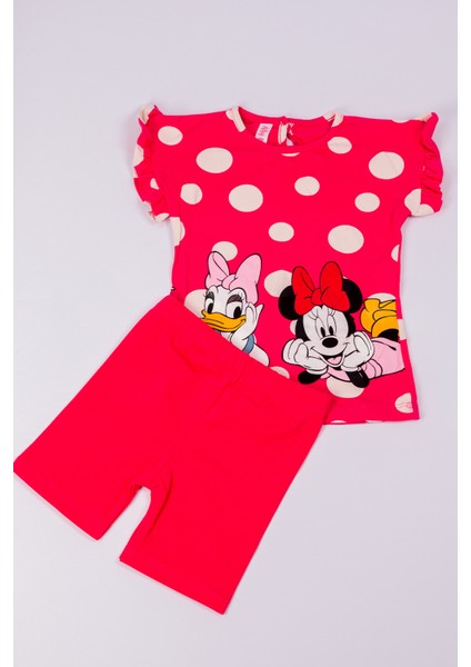 Kız Çocuk Şortlu Takım Minnie Mouse Baskılı A75