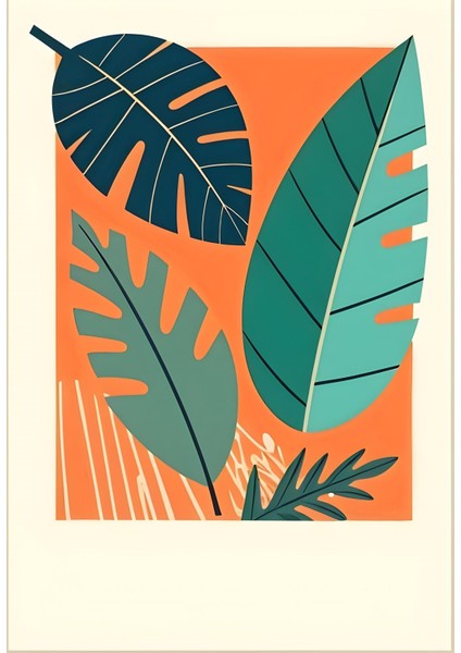 Matisse - Boho - Art Deco - Soyut - Doğa ( 3 Lü Çerçevesiz ) Poster - Afiş - Tablo KR2C01052/