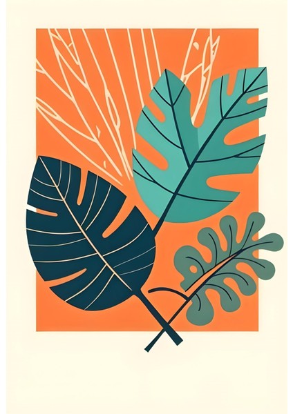 Matisse - Boho - Art Deco - Soyut - Doğa ( 3 Lü Çerçevesiz ) Poster - Afiş - Tablo KR2C01052/