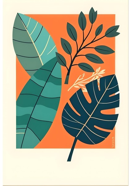 Matisse - Boho - Art Deco - Soyut - Doğa ( 3 Lü Çerçevesiz ) Poster - Afiş - Tablo KR2C01052/