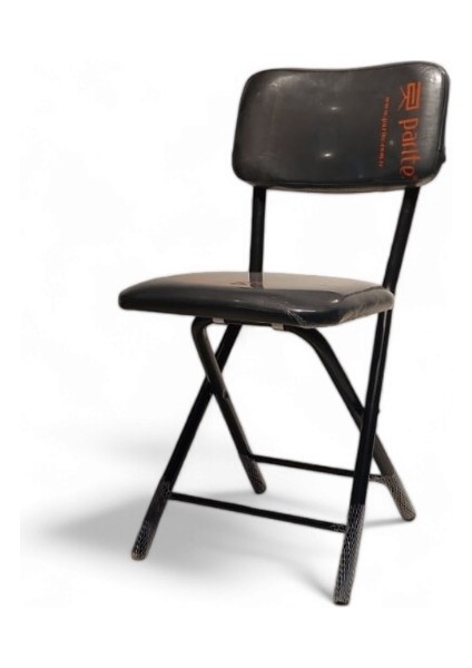 Katlanır siyah Metal Sandalye folding chair كرسي قابل للطي kursiun qabil liltayi