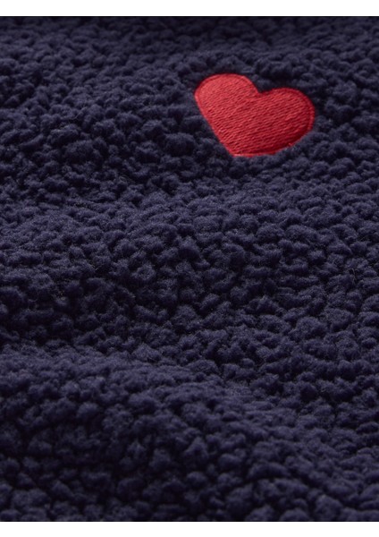 Kız Çocuk Lacivert Sherpa Crop Sweatshirt fırsatları